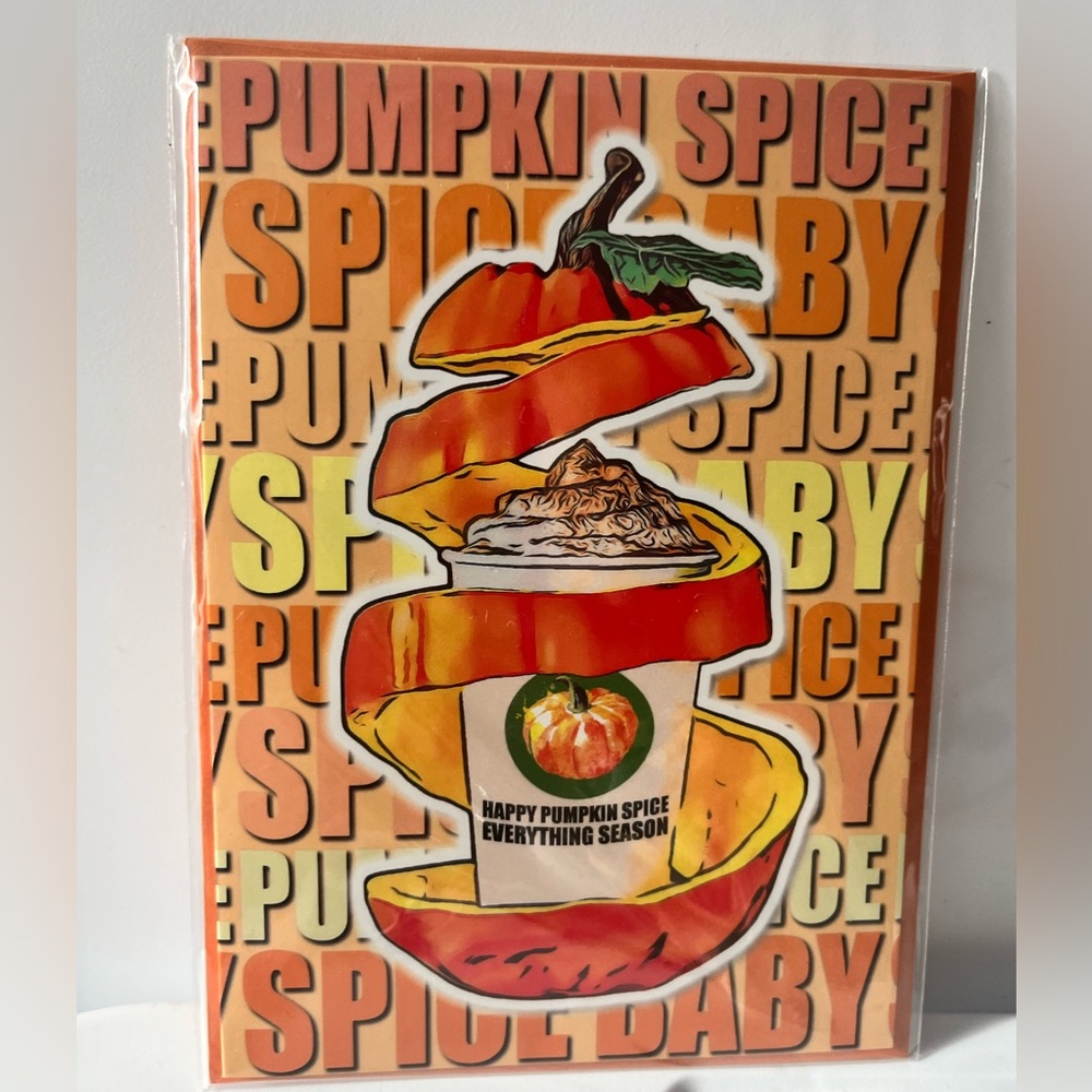 Pumpkin Spice Fall Greeting Card